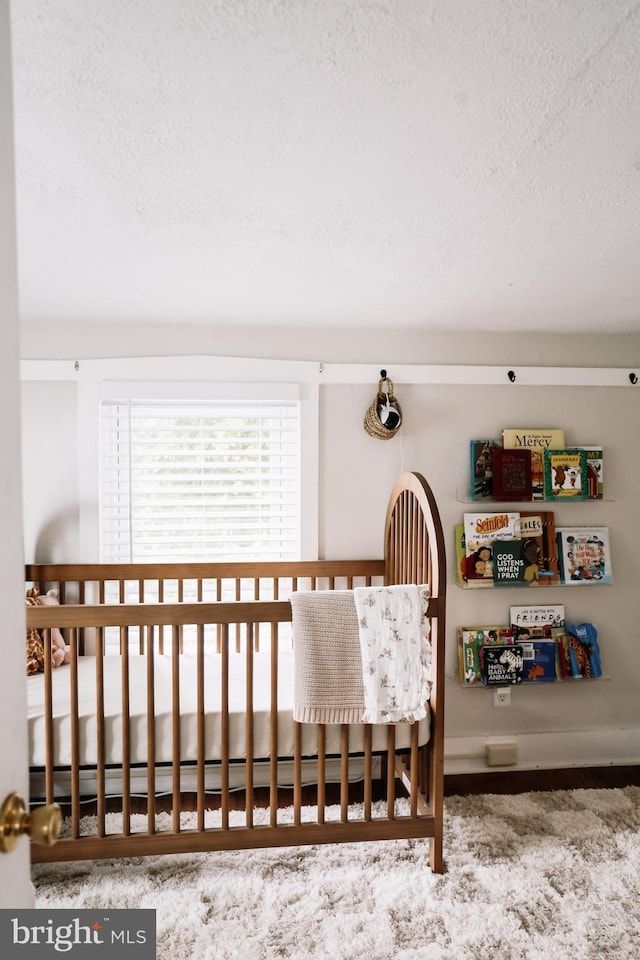 1806 Brunnerville Rd, Lititz, PA 17543 - bedroom with a textured ceiling and a crib