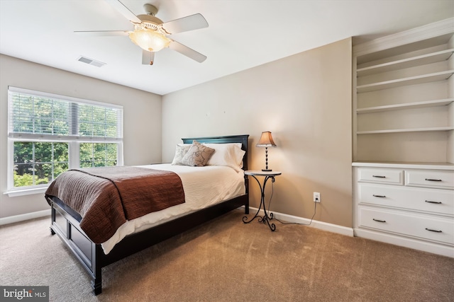 24830 Showbarn Cir, Damascus, MD 20872 - bedroom featuring light colored carpet, baseboards, and ceiling fan