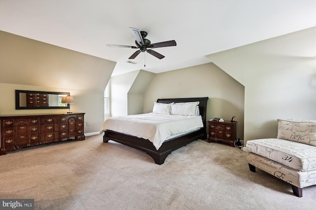 24830 Showbarn Cir, Damascus, MD 20872 - bedroom featuring carpet, ceiling fan, lofted ceiling, and baseboards