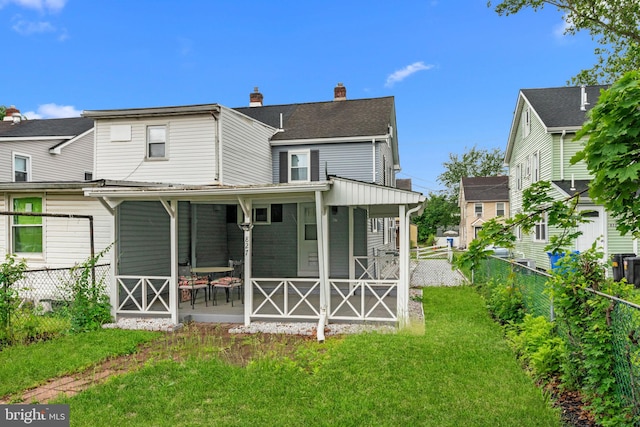 827 W 2nd St, Florence, NJ 08518 - rear view of property with a chimney