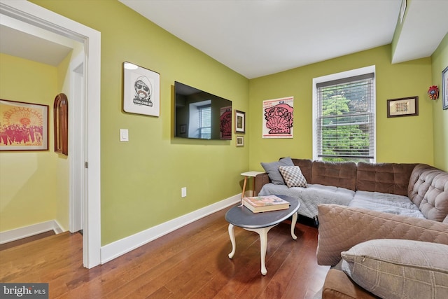 224 Dupont St, Philadelphia, PA 19127 - living room featuring baseboards and wood finished floors