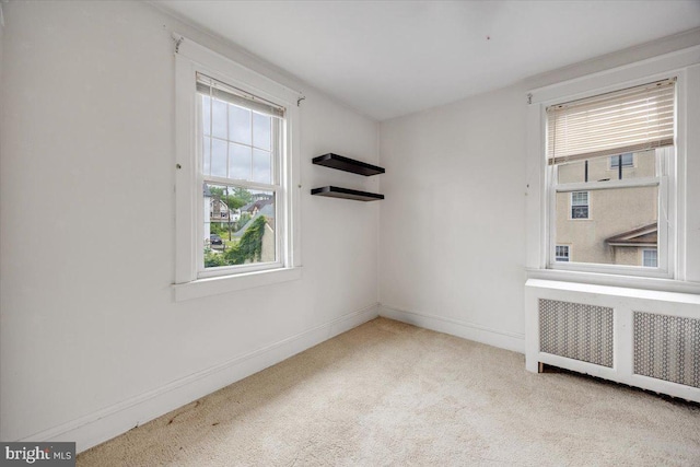 344 Clearbrook Ave, Lansdowne, PA 19050 - carpeted empty room featuring radiator and baseboards