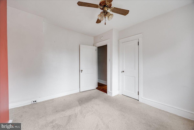 344 Clearbrook Ave, Lansdowne, PA 19050 - spare room with carpet floors, ceiling fan, and baseboards