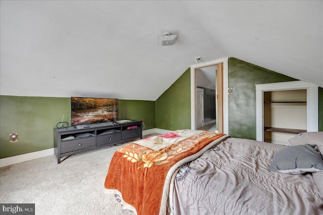 344 Clearbrook Ave, Lansdowne, PA 19050 - carpeted bedroom with lofted ceiling and baseboards
