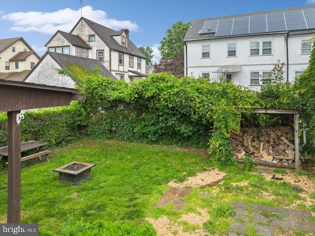 344 Clearbrook Ave, Lansdowne, PA 19050 - view of grassy yard with a fire pit