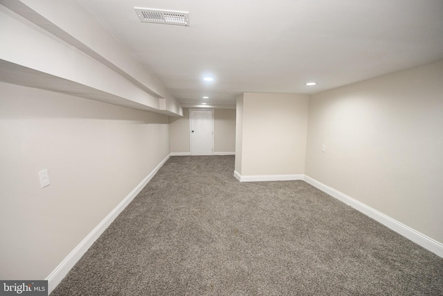 2116 E Hoffman St, Baltimore, MD 21213 - finished below grade area featuring carpet flooring and recessed lighting