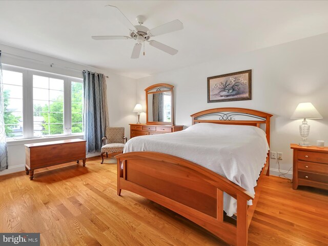 1082 Stillwood Cir, Lititz, PA 17543 - bedroom featuring light wood finished floors and a ceiling fan