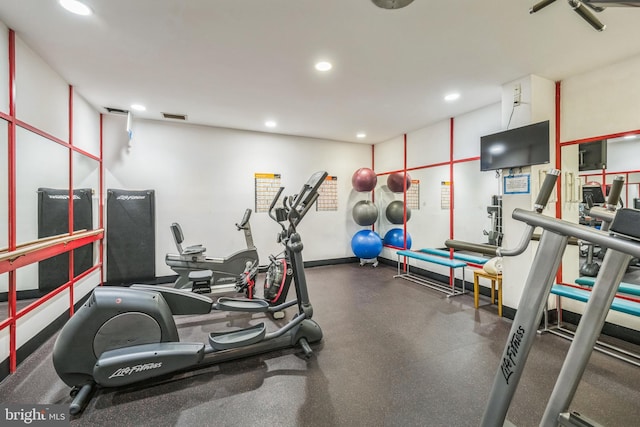 6101 Edsall Rd Unit 702, Alexandria, VA 22304 - exercise room with recessed lighting