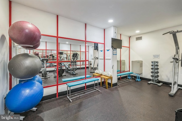 6101 Edsall Rd Unit 702, Alexandria, VA 22304 - workout area with recessed lighting