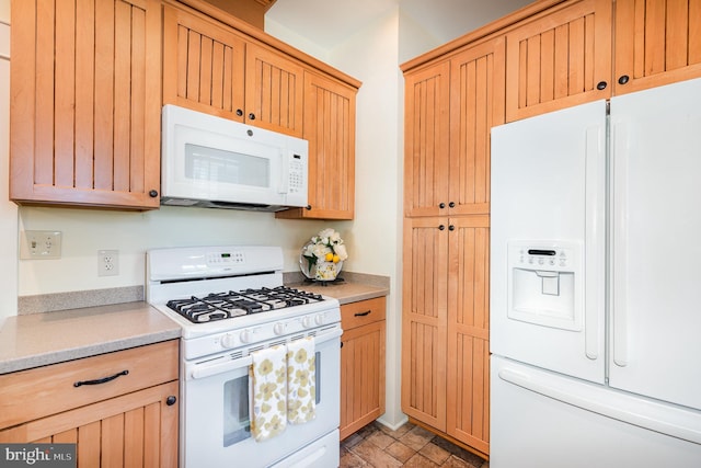 212 S Union Ave, Havre De Grace, MD 21078 - kitchen featuring white appliances, light countertops, and light brown cabinets