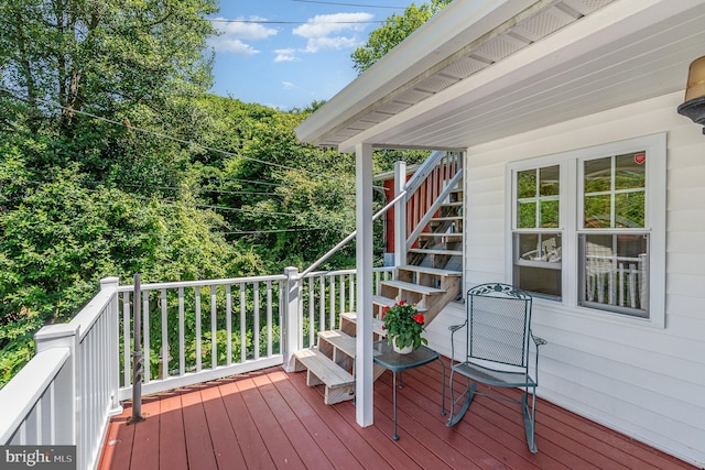 212 S Union Ave, Havre De Grace, MD 21078 - wooden terrace with stairway