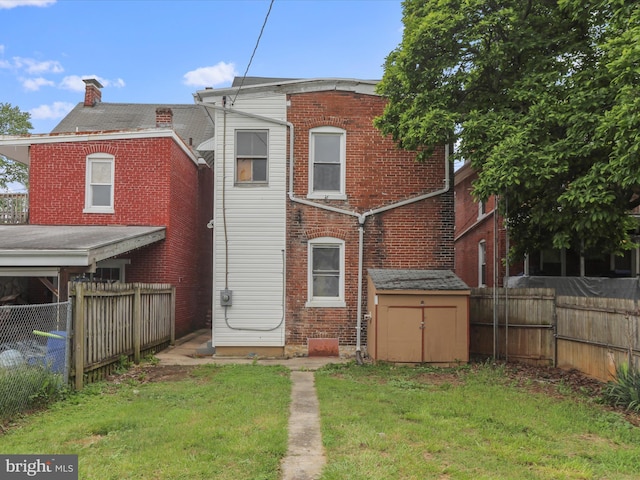 16 Avalon Ave, Hagerstown, MD 21740 - rear view of house with brick siding and a chimney