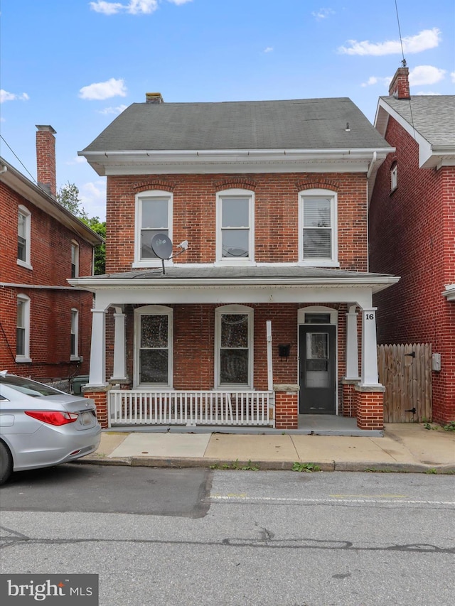 16 Avalon Ave, Hagerstown, MD 21740 - view of front of home with brick siding and covered porch