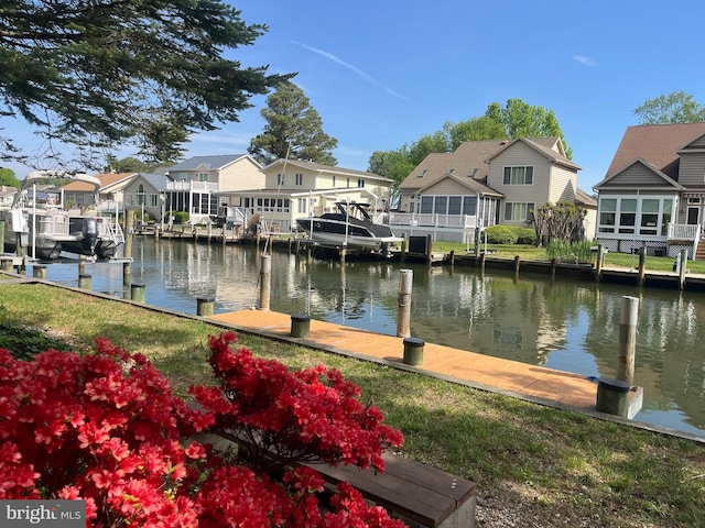 8 Grand Port Rd, Ocean Pines, MD 21811 - dock area with a residential view and a water view