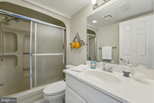 15 Queen Anne Way Unit E, Chester, MD 21619 - full bathroom with toilet, vanity, and bath / shower combo with glass door