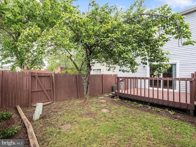 237 Kimberly Way, Winchester, VA 22601 - fenced backyard with a wooden deck