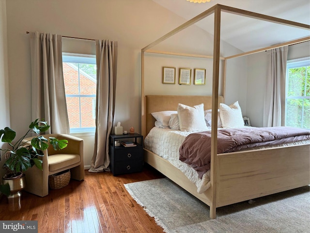 10000 Manor Pl, Fairfax, VA 22032 - bedroom featuring wood finished floors and vaulted ceiling