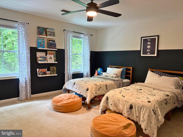 10000 Manor Pl, Fairfax, VA 22032 - carpeted bedroom featuring a ceiling fan