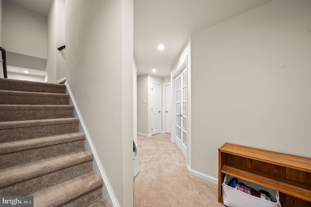 8 Ryan Ct, Gilbertsville, PA 19525 - staircase with recessed lighting and carpet flooring