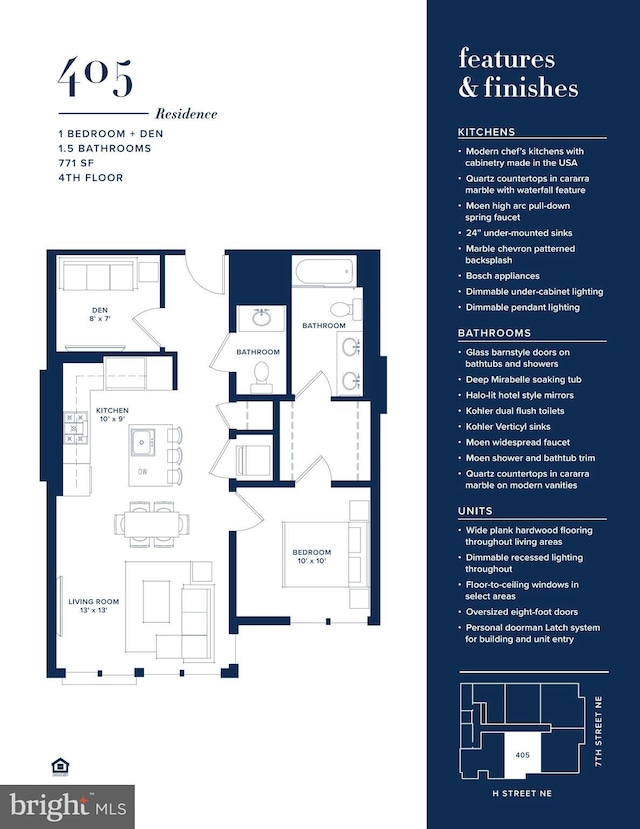 646 H St NE Unit 405, Washington, DC 20002 - room layout