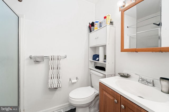 59 Sassafras Dr, Lumberton, NJ 08060 - bathroom featuring vanity, toilet, a shower, and baseboards