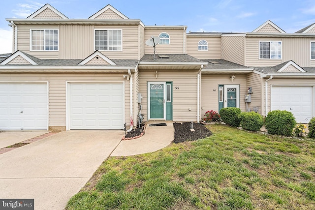 59 Sassafras Dr, Lumberton, NJ 08060 - view of property with driveway, a front lawn, and a garage