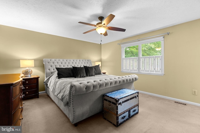 260 Whistling Pine Rd, Severna Park, MD 21146 - bedroom featuring light colored carpet, baseboards, a ceiling fan, and a textured ceiling