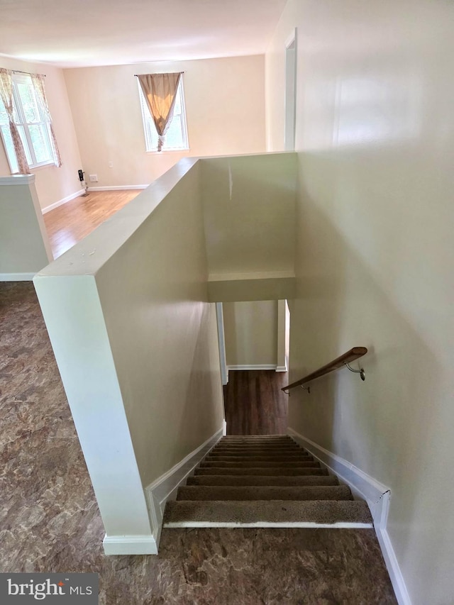 2404 Woodlea Dr, Joppa, MD 21085 - staircase featuring baseboards