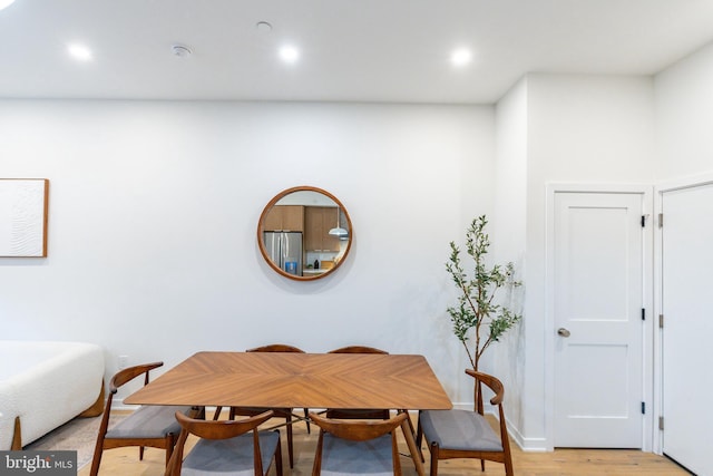 903 Corinthian Ave Unit B, Philadelphia, PA 19130 - dining space featuring light wood-type flooring and recessed lighting