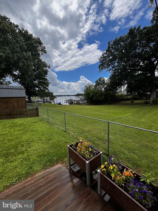 527 Monroe Bay Ave, Colonial Beach, VA 22443 - view of yard with a garden and a water view