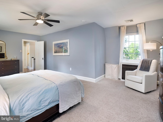 1204 Drexel Ave, Drexel Hill, PA 19026 - carpeted bedroom with baseboards and a ceiling fan
