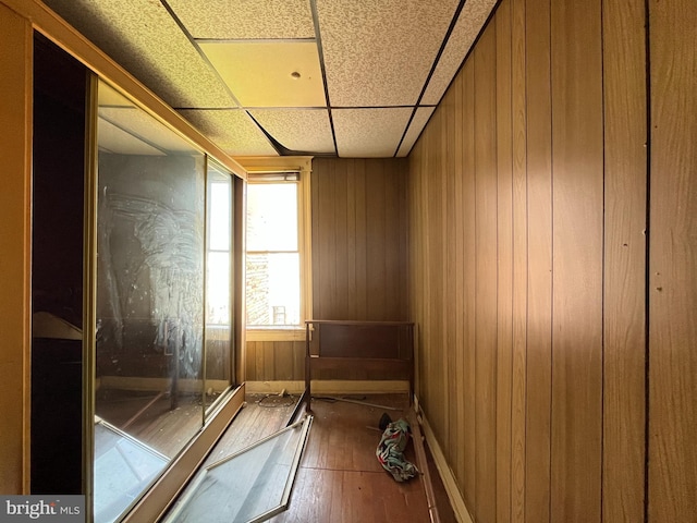 3606 Harlem Ave, Baltimore, MD 21229 - relaxing sauna / steam room with wood-type flooring, wood walls, and baseboards