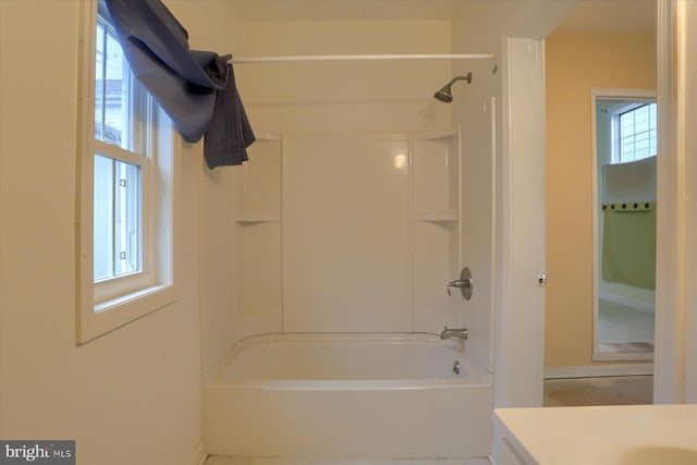 154 S Baltimore St, Dillsburg, PA 17019 - bathroom featuring shower / washtub combination, baseboards, and vanity
