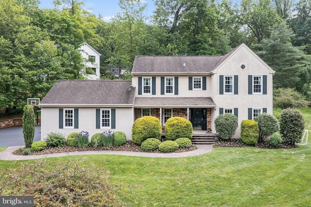253 Lantern Ln, Gulph Mills, PA 19428 - colonial home featuring a front lawn