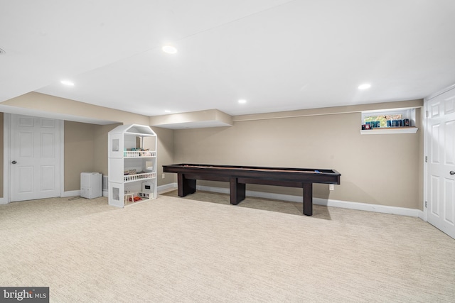 253 Lantern Ln, Gulph Mills, PA 19428 - recreation room with carpet flooring, baseboards, and recessed lighting