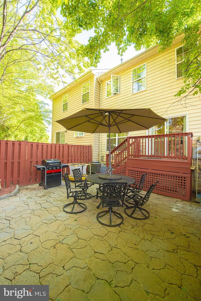 15381 Bronco Way, Woodbridge, VA 22193 - view of patio / terrace with a wooden deck and grilling area