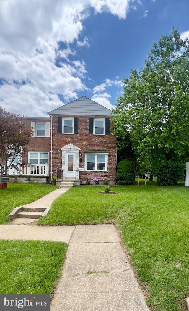 1646 Gray Haven Ct, Dundalk, MD 21222 - view of front facade featuring brick siding and a front yard