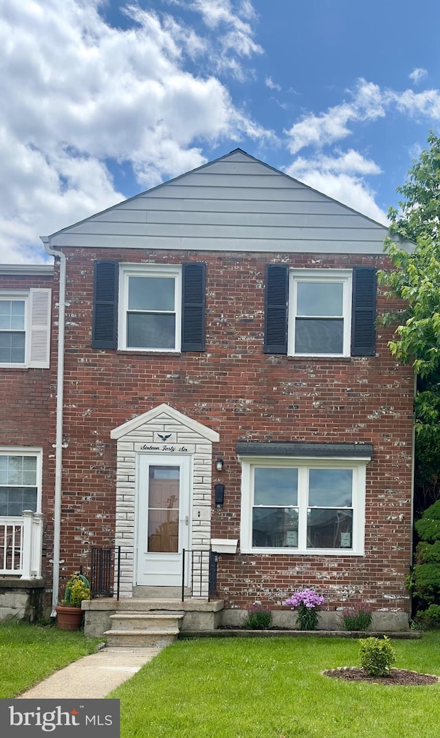 1646 Gray Haven Ct, Dundalk, MD 21222 - view of front of property featuring a front yard and brick siding