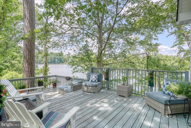 45 S Shore Dr, Dover, DE 19901 - wooden deck with a water view
