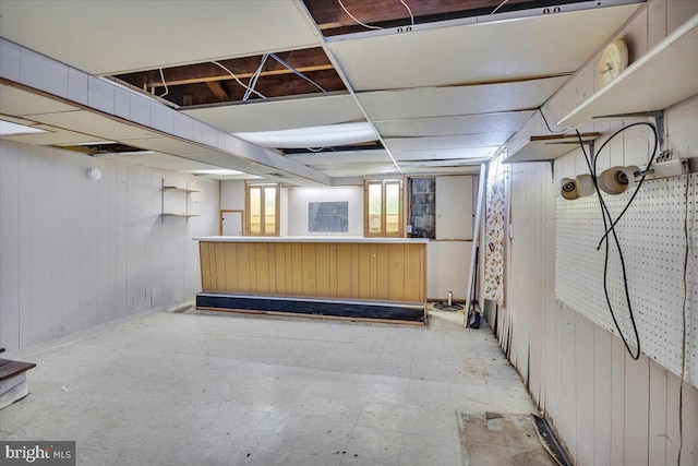 7175 Lee Ave, Pennsauken, NJ 08110 - basement featuring wood walls and tile patterned floors