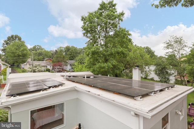 3134 Clayborne Ave, Alexandria, VA 22306 - exterior view of a downspout, gutters, a chimney, and stucco siding