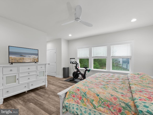41 Beach Club Ave, Ocean View, DE 19970 - bedroom featuring dark wood-style flooring, recessed lighting, baseboards, and ceiling fan
