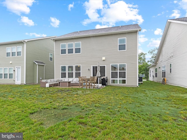 41 Beach Club Ave, Ocean View, DE 19970 - rear view of house with an outdoor hangout area, a yard, and a patio