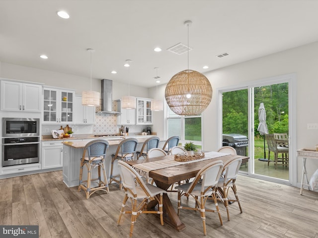 41 Beach Club Ave, Ocean View, DE 19970 - dining room featuring light wood-type flooring and recessed lighting