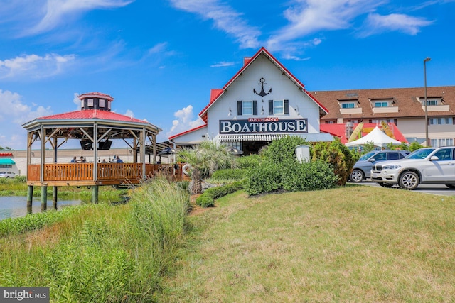 41 Beach Club Ave, Ocean View, DE 19970 - view of front of home featuring a gazebo and a front lawn