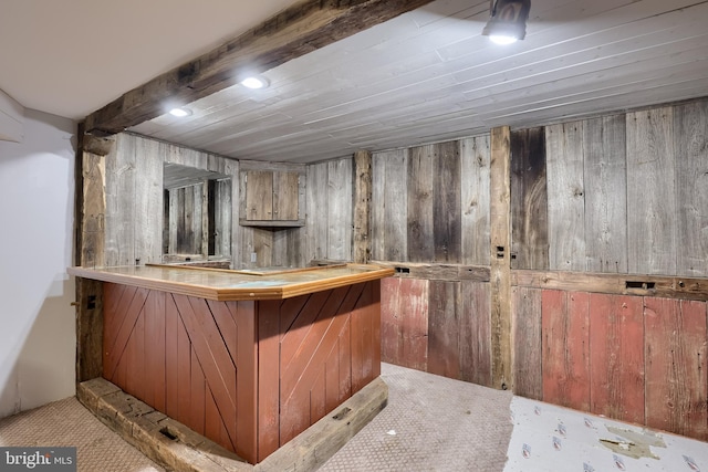 118 Bentley Ln, Lancaster, PA 17603 - indoor dry bar featuring wooden walls and carpet floors