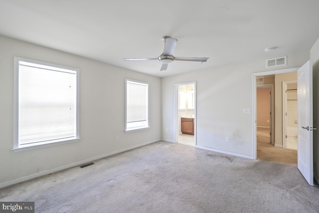 4504 Eden Park Ln, Upper Marlboro, MD 20772 - unfurnished bedroom with baseboards, carpet floors, ensuite bathroom, and ceiling fan