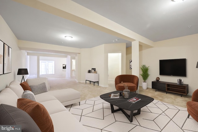 4504 Eden Park Ln, Upper Marlboro, MD 20772 - living area featuring light carpet