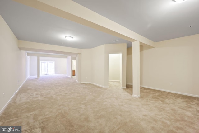 4504 Eden Park Ln, Upper Marlboro, MD 20772 - basement with light carpet and baseboards