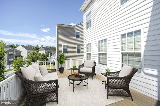 4504 Eden Park Ln, Upper Marlboro, MD 20772 - deck with an outdoor living space and a residential view